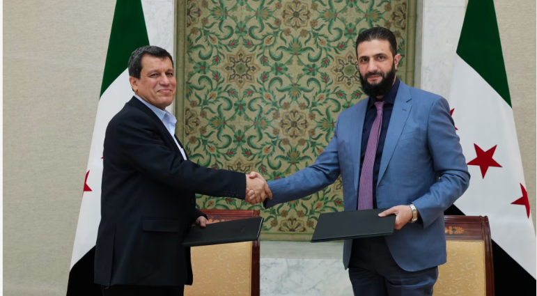 الرئاسة السورية: التوصل إلى اتفاق لدمج قوات سوريا الديمقراطية في مؤسسات الدولة