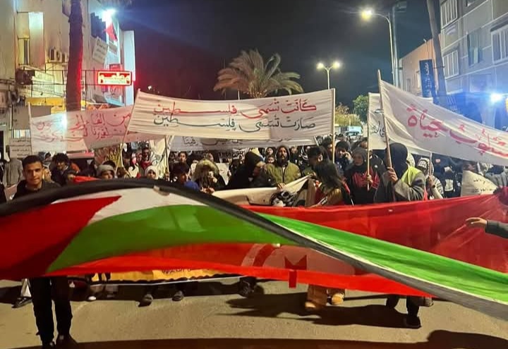 جرجيس : مسيرة تضامنية مع الشعب الفلسطيني