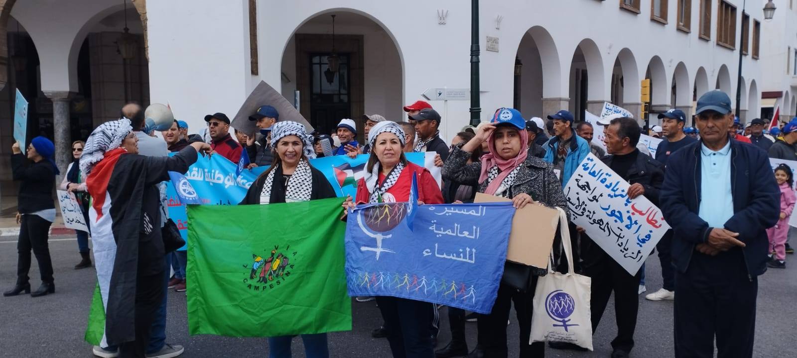 بمناسبة يوم الأرض: التنسيقية الوطنية  للمسيرة العالمية للنساء تُدين الإبادة الممنهجة ضد الفلسطينيين 