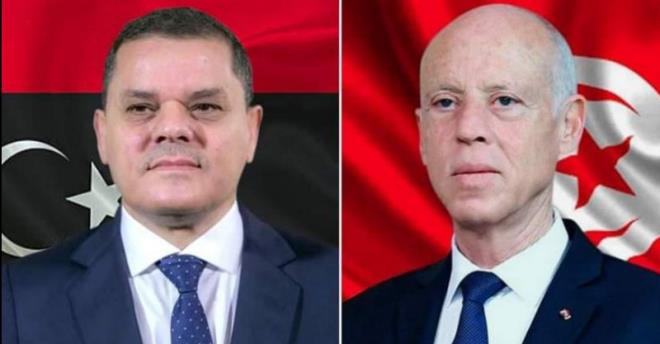Le président Saïed et le chef du gouvernement libyen d'unité nationale échangent les voeux de l'Aïd