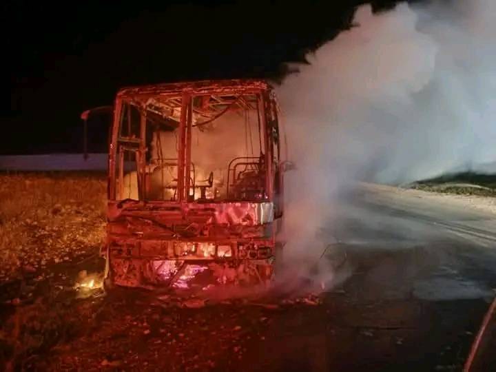 اندلاع حريق باحد محركات حافلة بمنطقة العوايد بالقيروان دون تسجيل اضرار بشرية