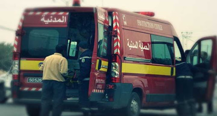 سيدي بوعلي: وفاة شخصين وإصابة 9 آخرين في حادث اصطدام تاكسي جماعي وحافلة لنقل العملة