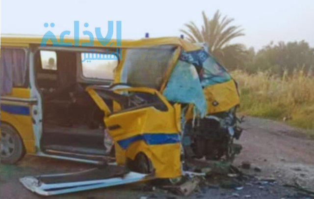 سيدي بوعلي: وفاة شخصين وإصابة 9 آخرين في حادث اصطدام تاكسي جماعي وحافلة لنقل العملة 