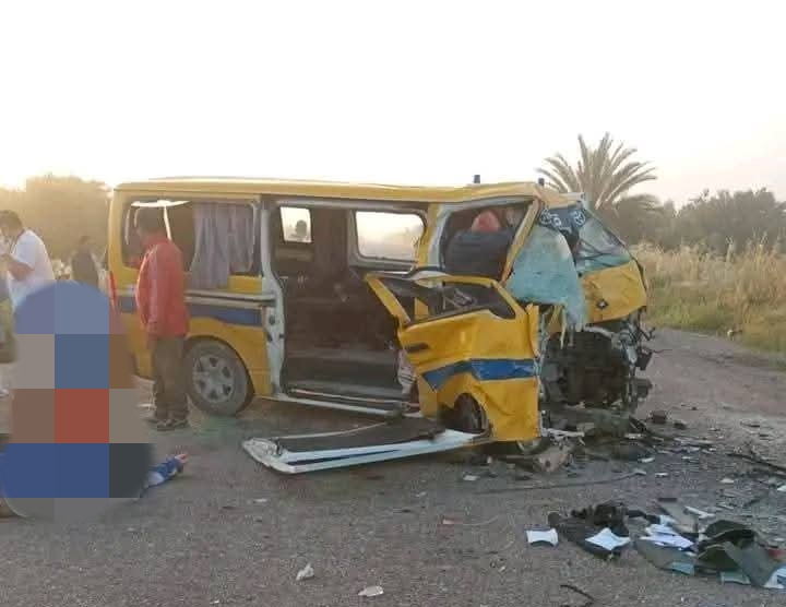 سوسة: وفاة 3 اشخاص واصابة اخرين في حادث إصطدام تاكسي جماعي بحافلة لنقل العملة
