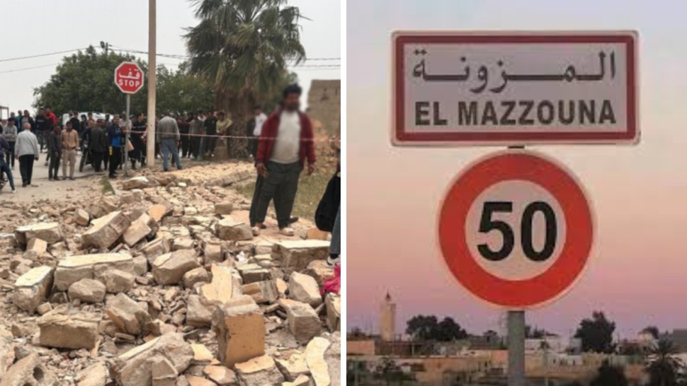 سيدي بوزيد: إضراب عام بمعتمدية المزونة ومراسم دفن تلميذين من بين التلاميذ الثلاثة المتوفين في حادث سقوط جزء من سور معهد مزونة