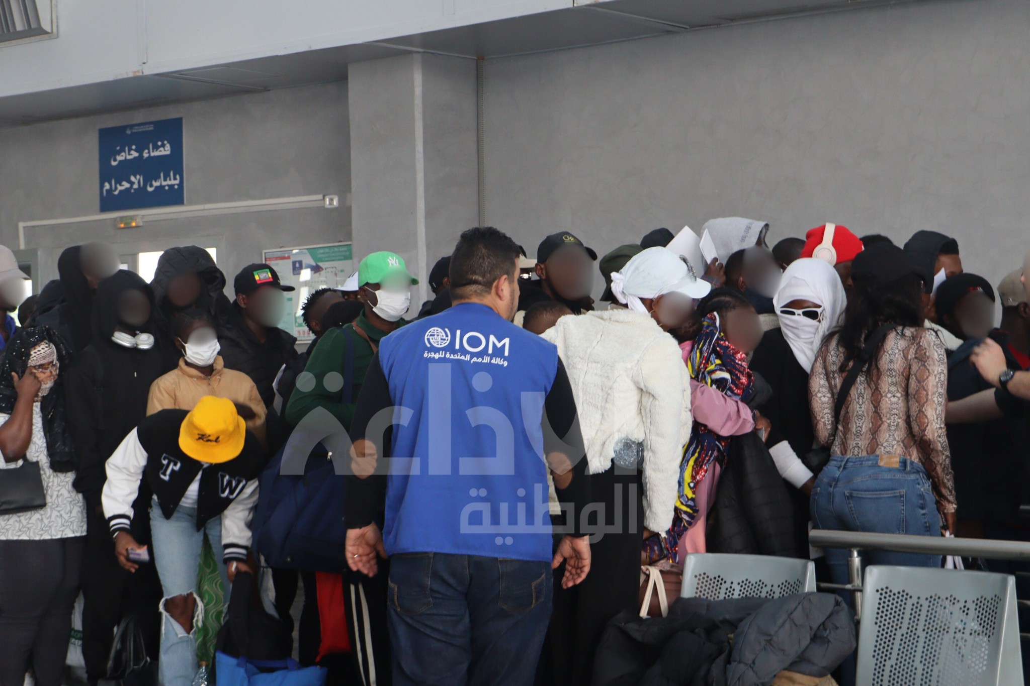 En Photos:  Départ d’un vol vers la Guinée dans le cadre du retour volontaire de migrants subsahariens en situation irrégulière