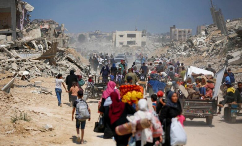 العدوان الصهيوني: نصف مليون شخص نزحوا مجددا في غزة خلال شهر مارس الماضي