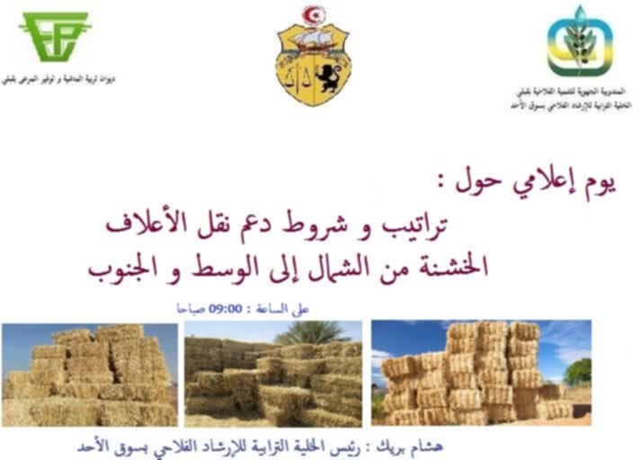 قبلي : يوم إعلامي حول تراتيب وشروط دعم نقل الأعلاف الخشنة من الشمال إلى الوسط و الجنوب