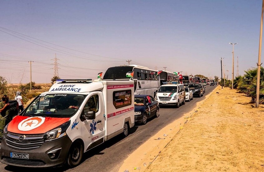 تنسيقية العمل المشترك من أجل فلسطين تطالب سلطات 'شرق ليبيا ' بـ'رفع الطوق على مخيم قافلة الصمود'
