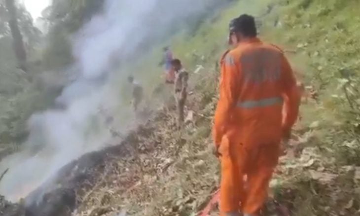 الهند: تحطم طائرة هليكوبتر تقل 6 أشخاص